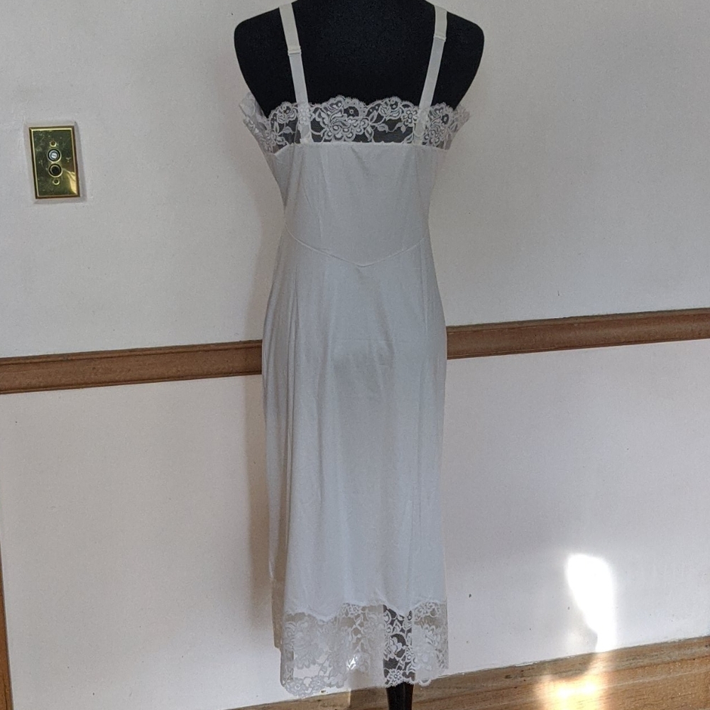 Retro vintage white full slip size 32 - Picture 2 of 6